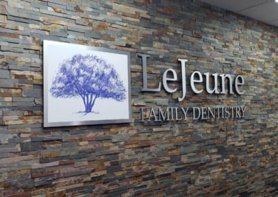 LeJeune Family Dentistry's new sign by James River SIgns