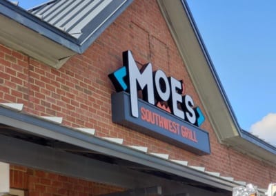 Moe's - new sign by James River Signs