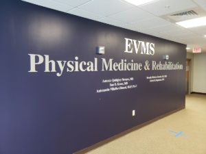 Wall graphics in a hospital facility