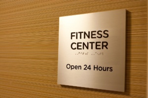 Indoor sign for Fitness Center